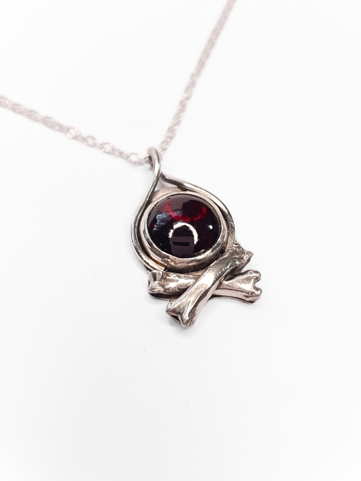 BoneFire Garnet Necklace