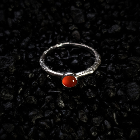 Carnelian Woodland Stacking Ring