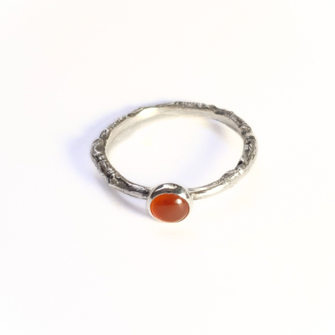 Carnelian Woodland Stacking Ring