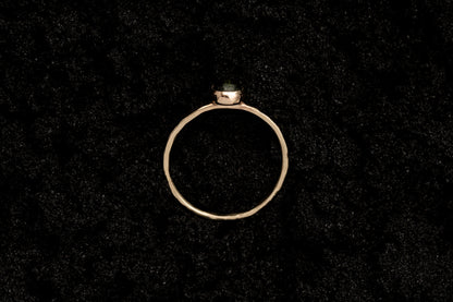 Green Tourmaline Stacking Ring - Gold