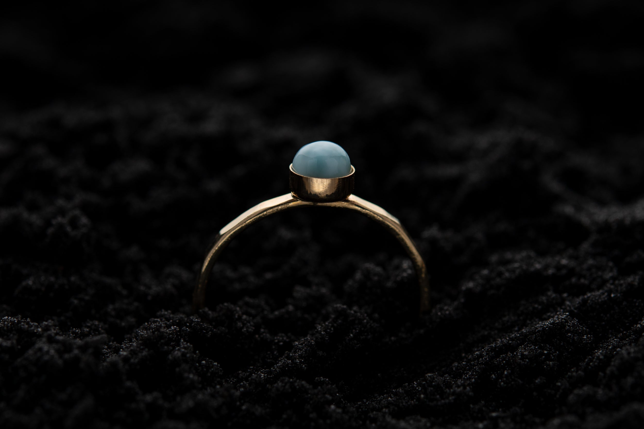 Sapphire, Larimar online & Moonstone Stackable Ring